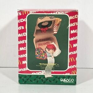 McDonalds‎ McHappy Holidays Ornament Enesco Treasury First Issue 1990 Elf Sleep